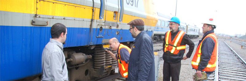 Checking out the trucks on LRC engine 6917